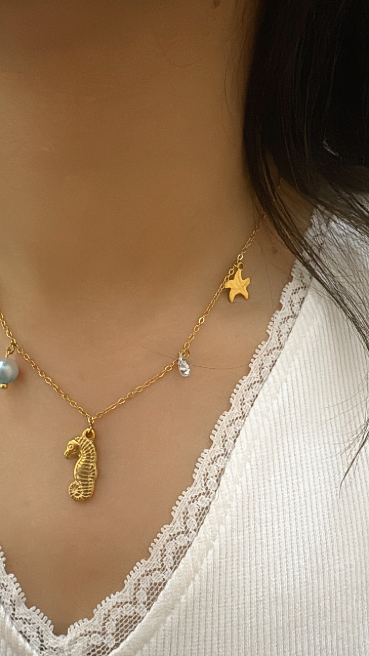 Wave Charm Necklace