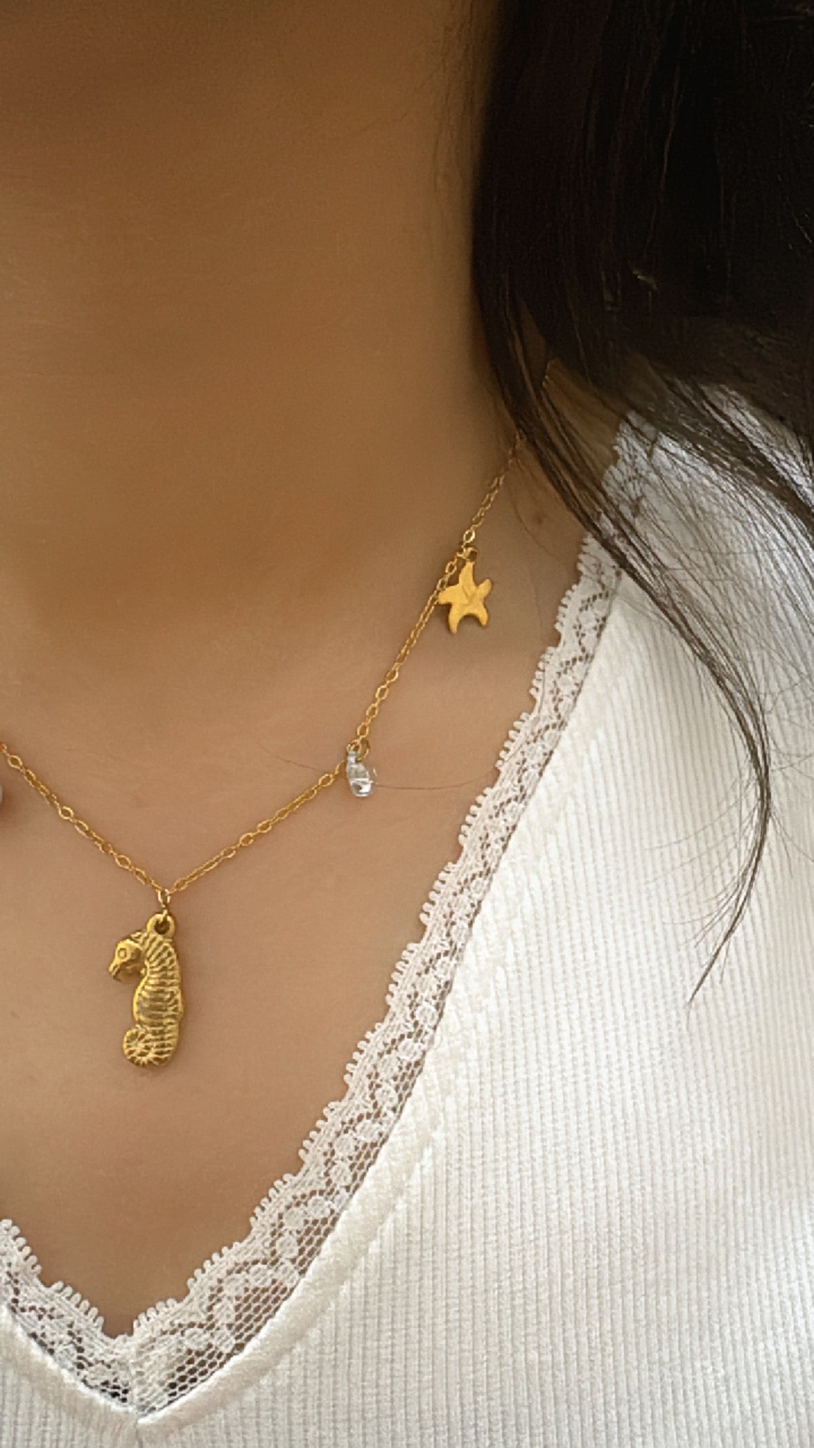 Wave Charm Necklace