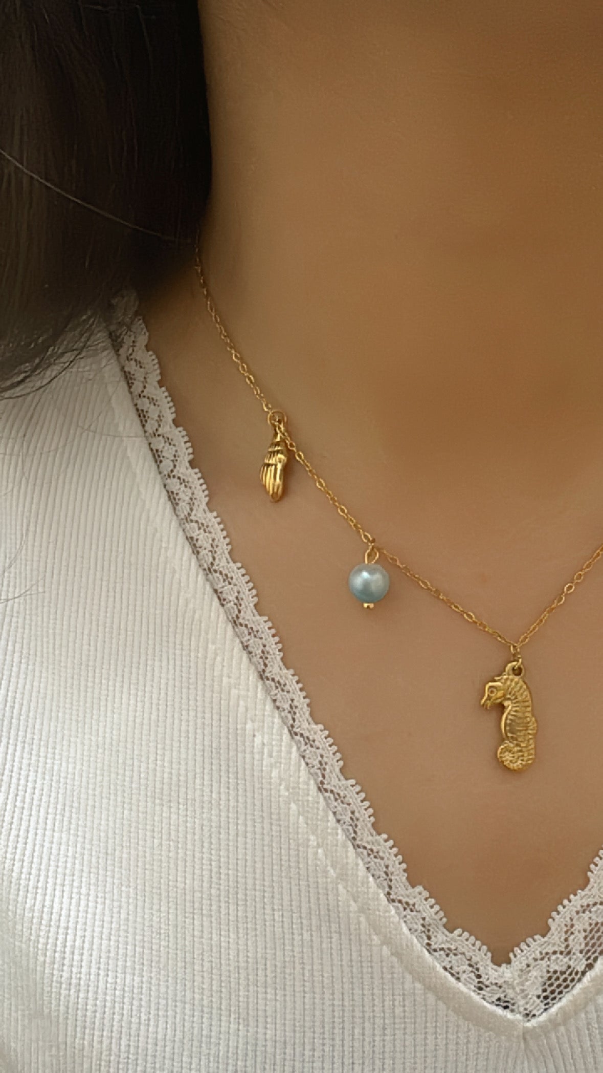 Wave Charm Necklace