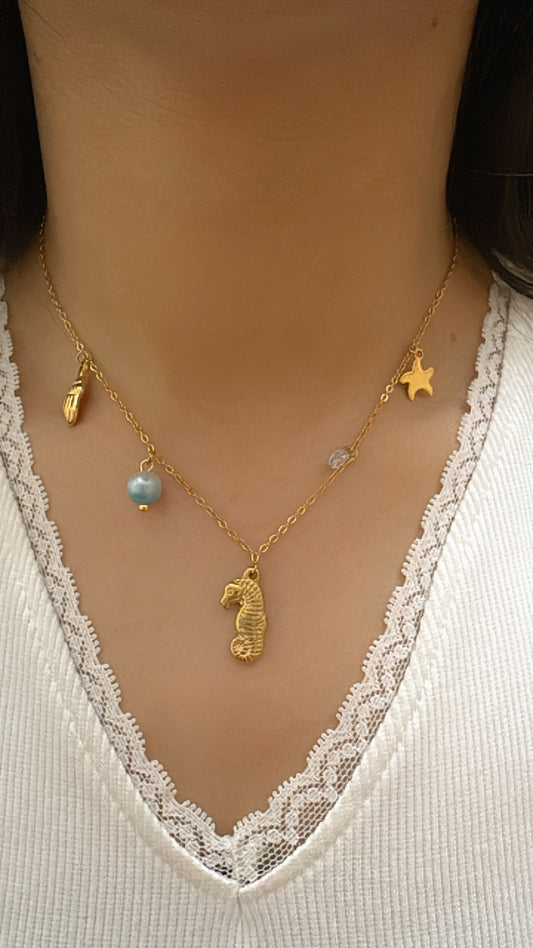 Wave Charm Necklace