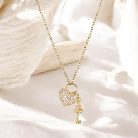 Heart & Key Necklace